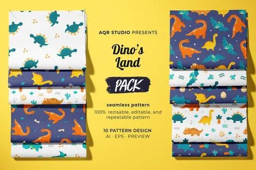 Dino_s Land - Seamless Pattern FNNDN7B