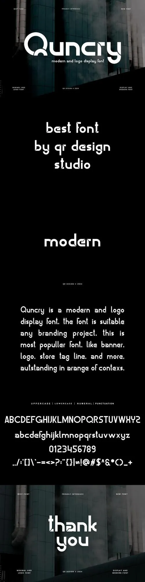 Quncry - Futuristic & Logo Font