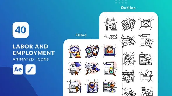 Labor and Employment Animated Icons