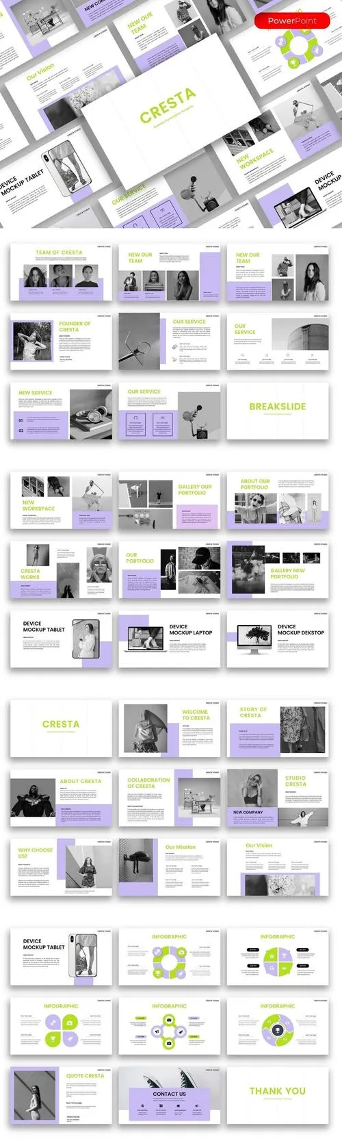 Cresta - Business PowerPoint Template B3WKTU4