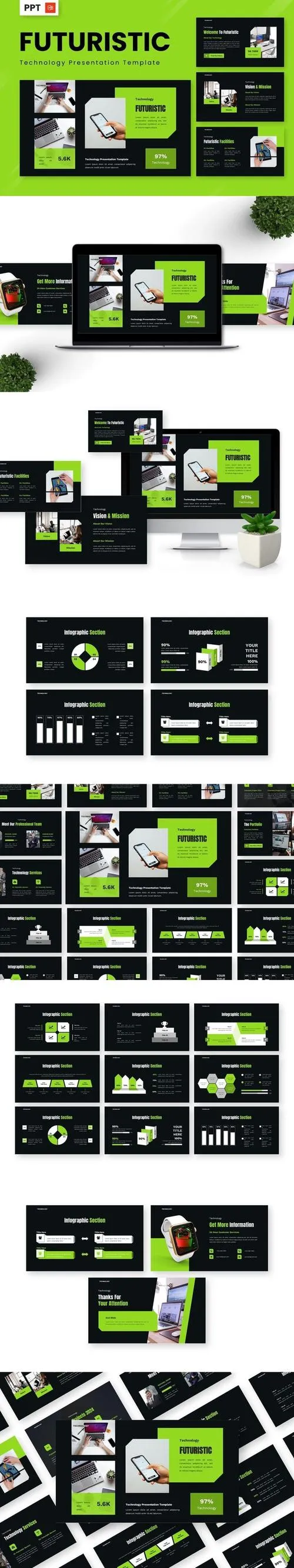 Futuristic - Technology Powerpoint Templates