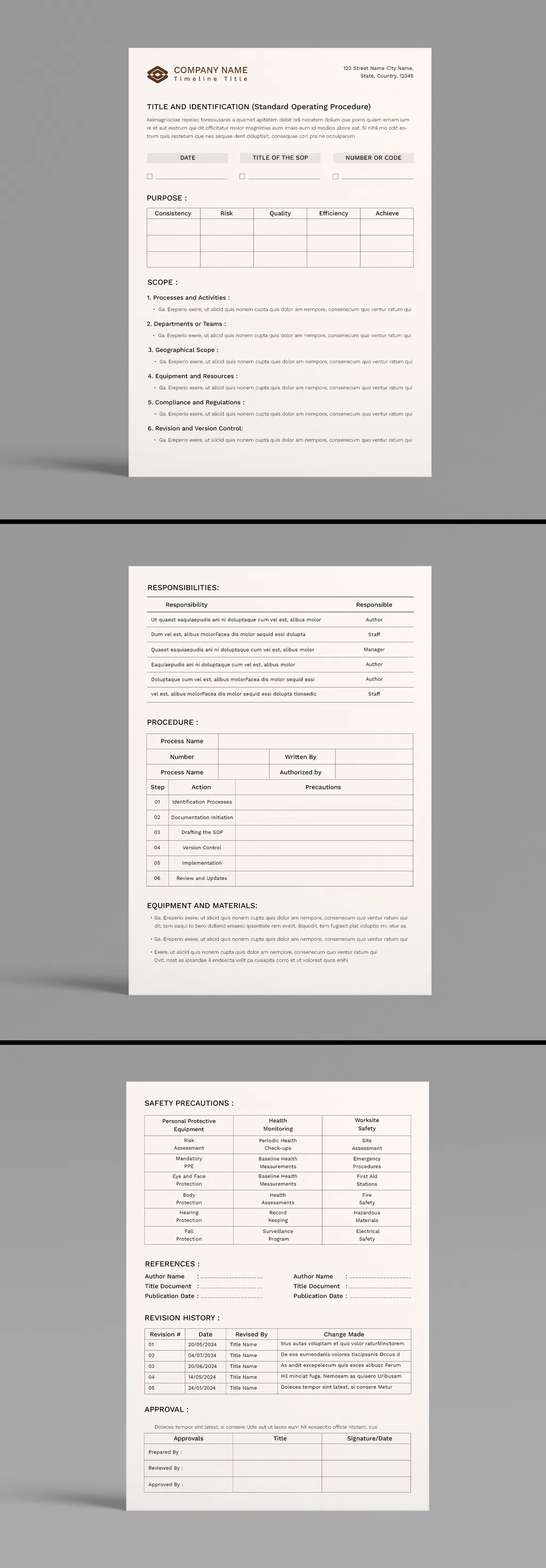 Standard Operating Procedure Template 760290820