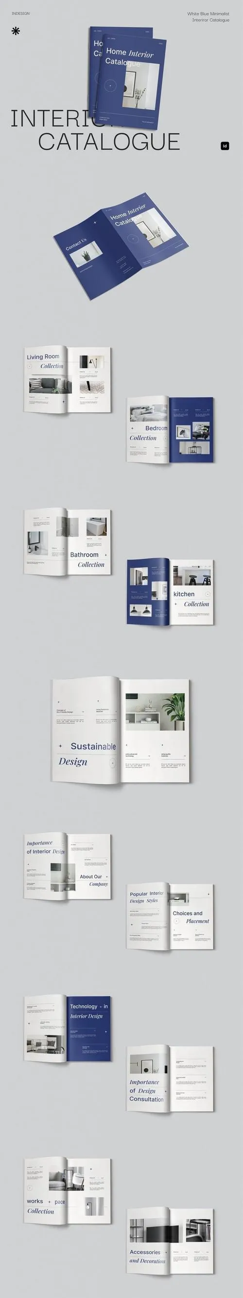 White Blue Minimalist Catalogue | 003