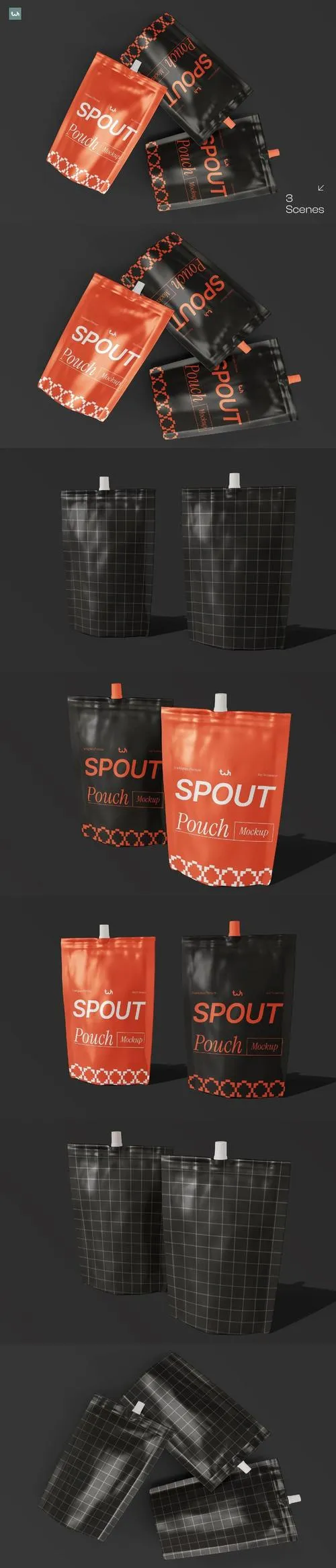 Spout Pouch Packaging Mockup