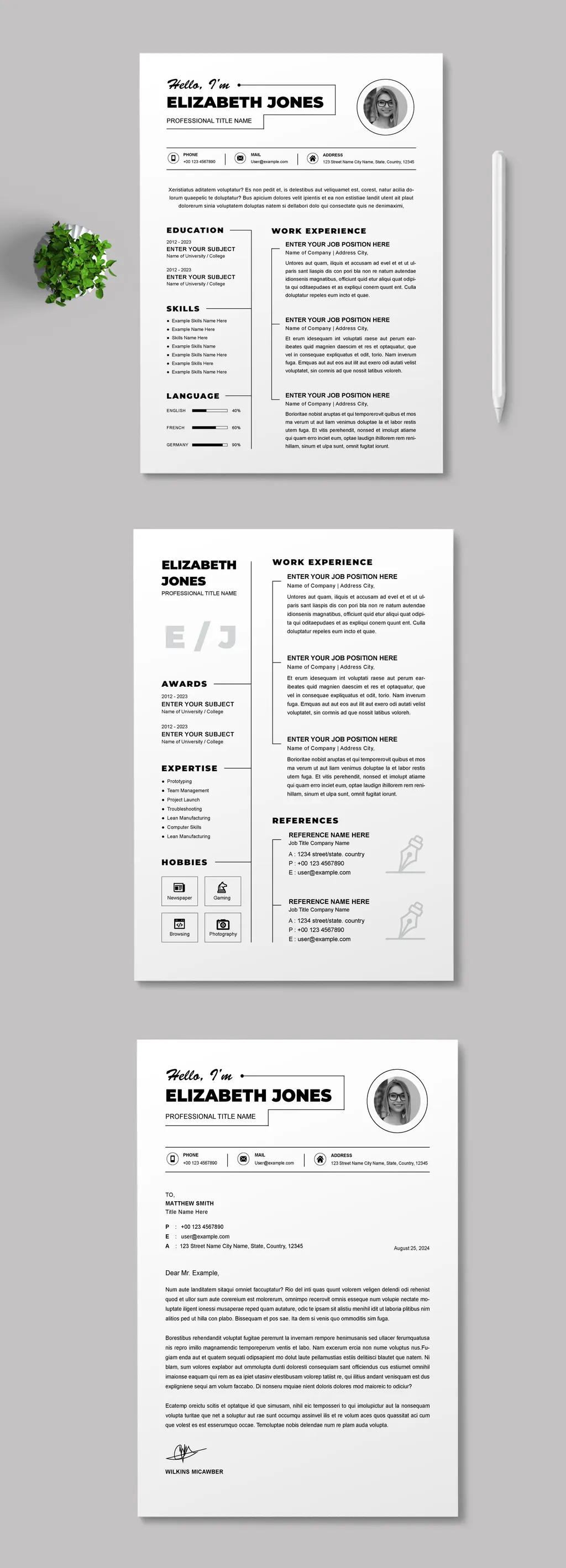 Clean Resume Template Layout 767334119