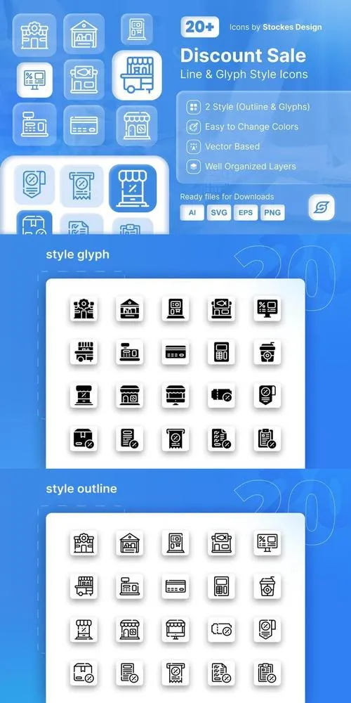 Discount Sale Icons Pack CKFH79F