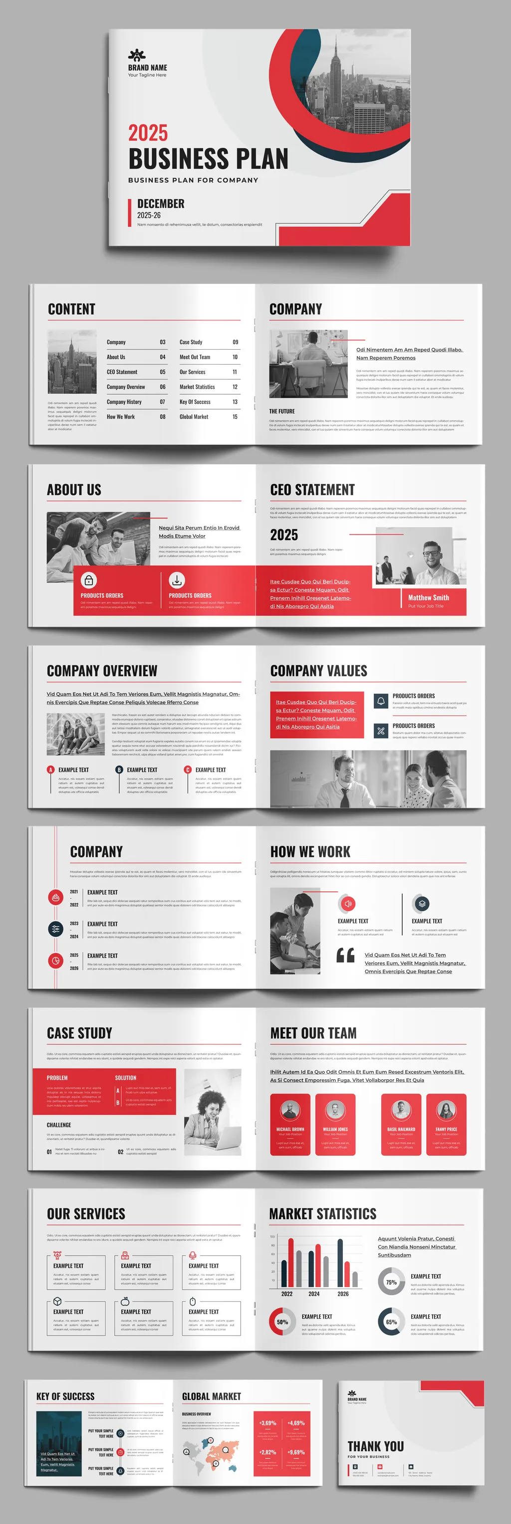 Business Plan Brochure Template Landscape 767334106