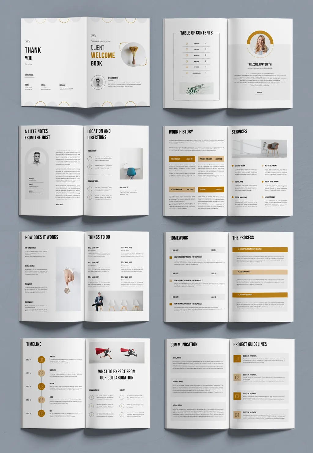 Welcome Guide Template Design 760290923