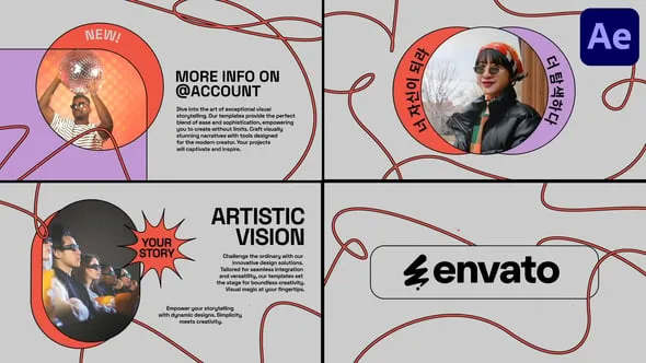 Smooth Lines Slideshow for After Effects 54867764
