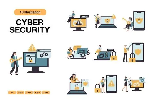 Cyber Security Illustrations 5ZQS7J4