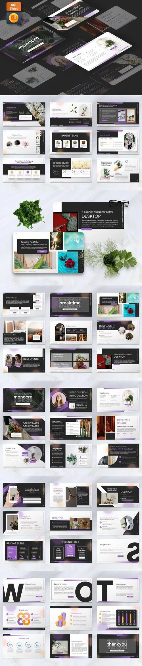 Monocre - Agency Creative Powerpoint Template GBTXNMP