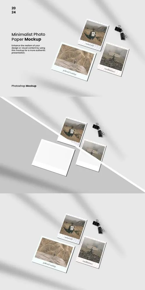 Minimalist Photo Paper Mockup C5TB7J6