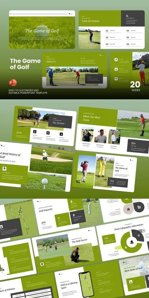 The Game Of Golf - Powerpoint Template