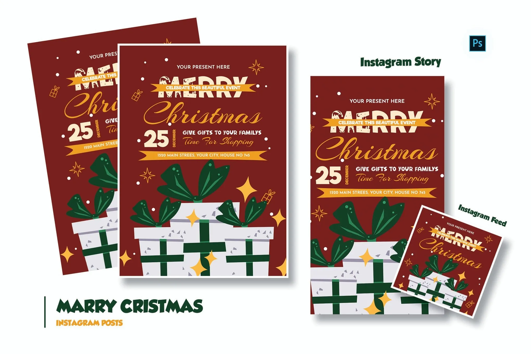 Gifting Christmas Day Flyer Template AYPSC2L