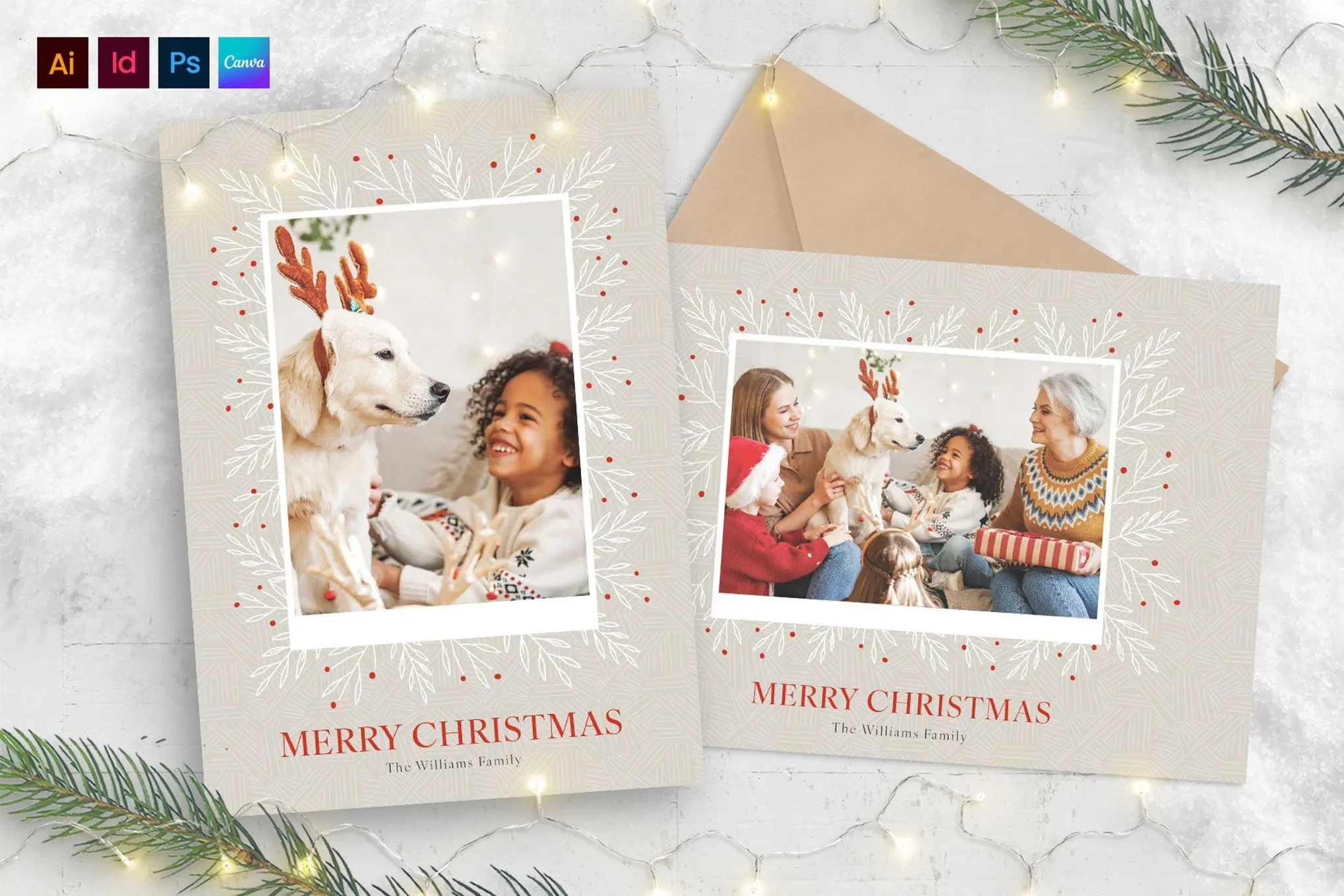 Christmas Photo Card Template