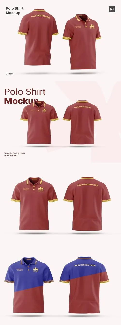 Polo Shirt Mockup Y5ZEMDU