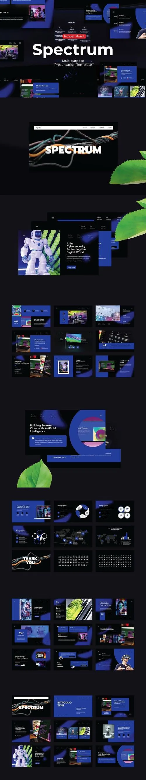 Spectrum - PowerPoint Template 26F6LKC