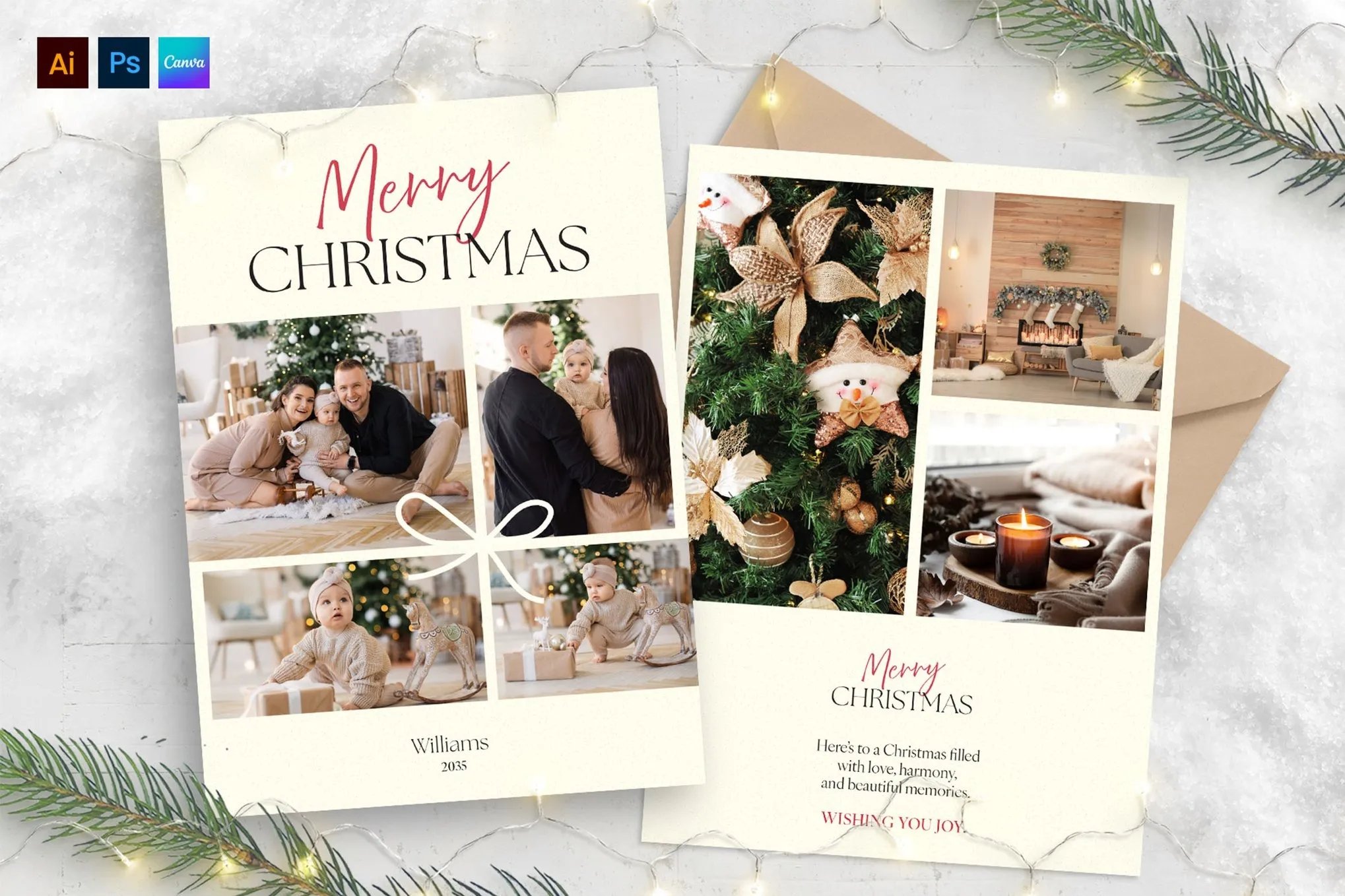 Christmas Family Greetings Card