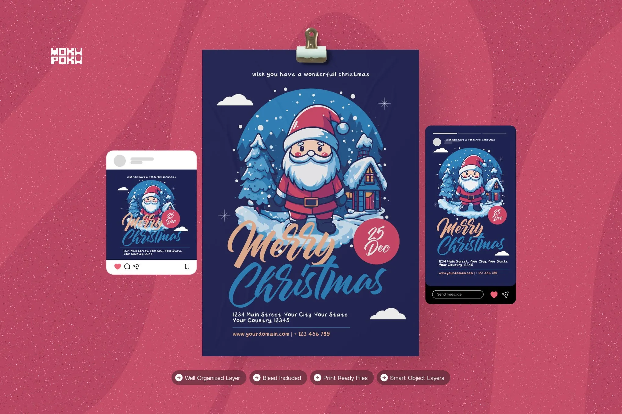 Merry Christmas - Flyer Set