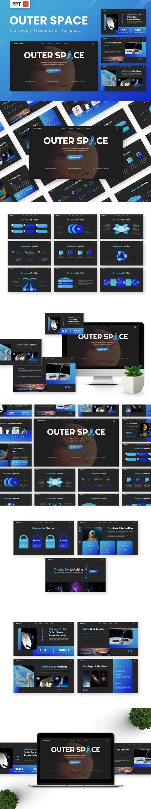 Outer Space - Astronomy Powerpoint Templates LPHQZHM