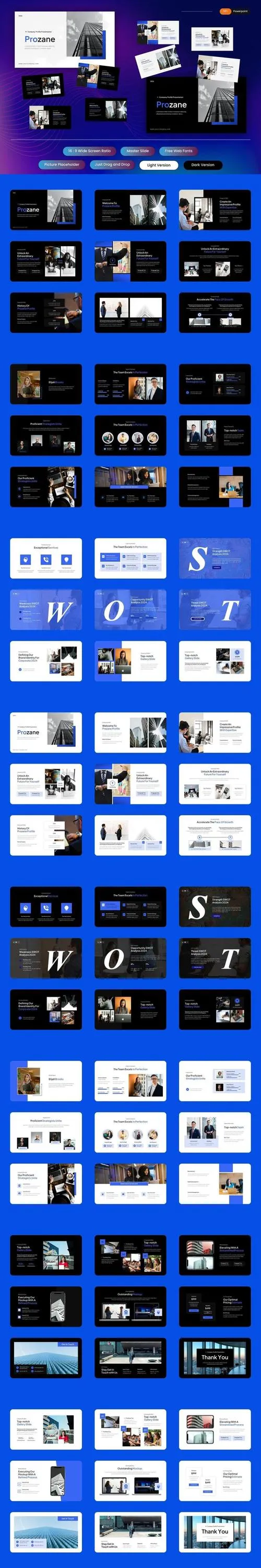 Prozane - Company Profile PowerPoint Template YFJ3E64