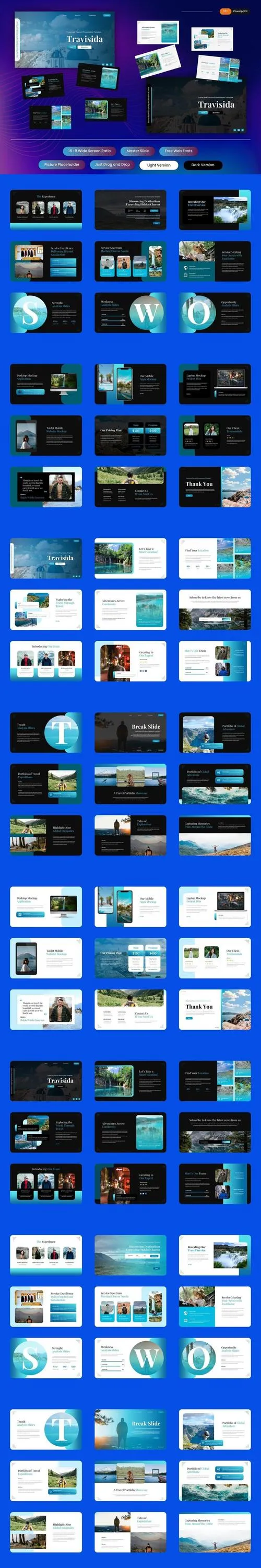 Travisida - Travel and Tourism PowerPoint Template XTRATY6