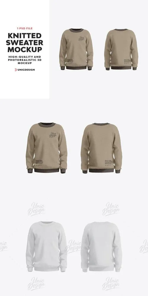 Knitted Sweater Mockup H7KUPFG