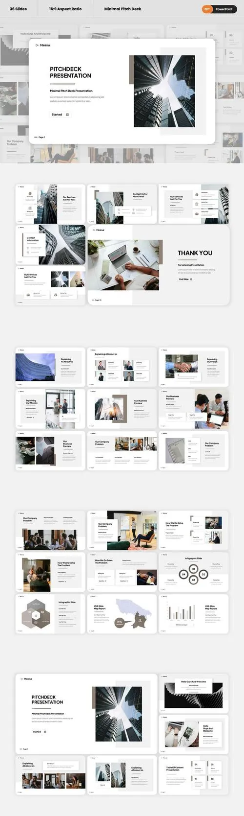 Minimal - Pitch Deck PowerPoint Template 6H5WN3T