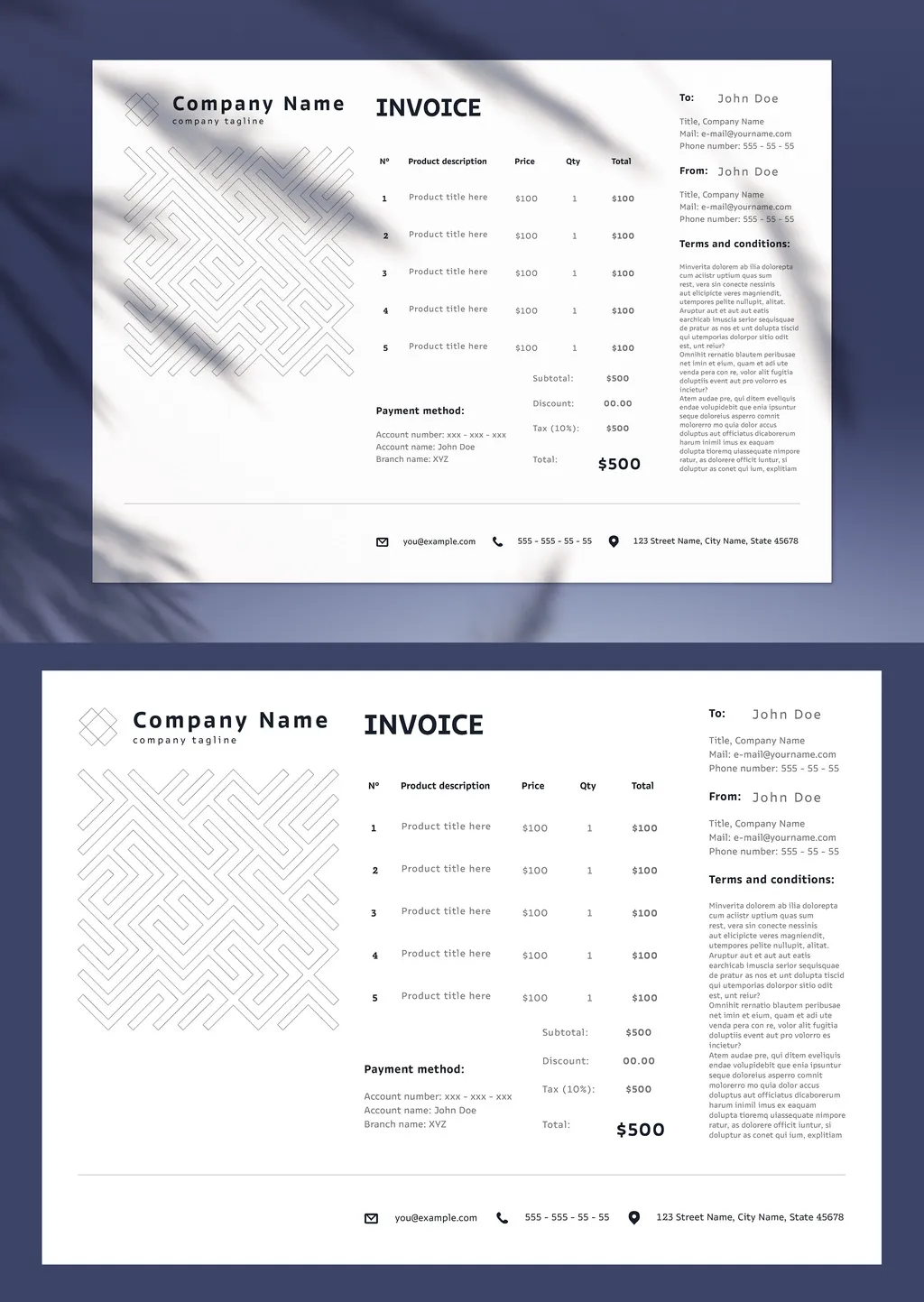 Modern Invoice Layout 782178323