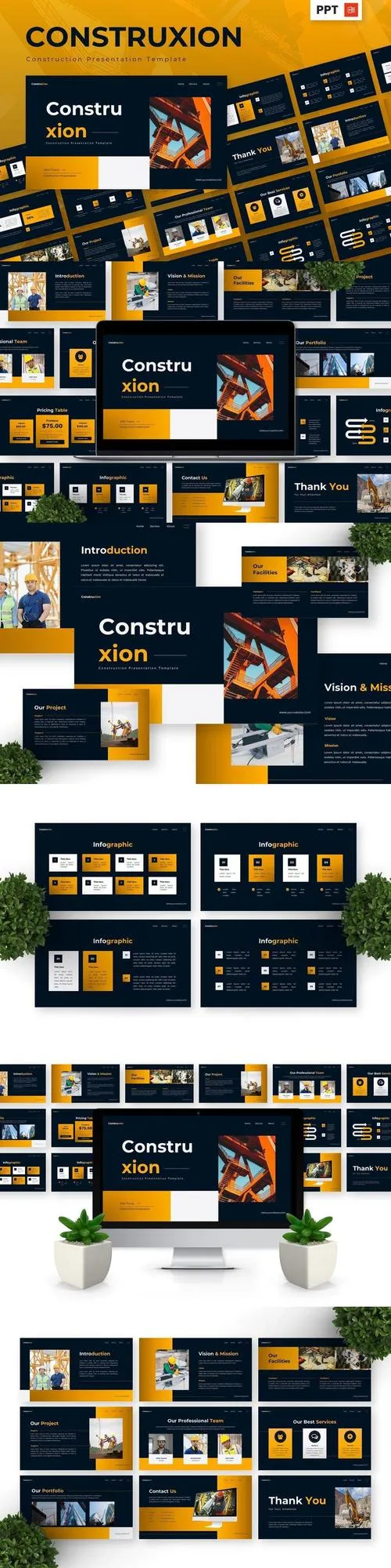 Construxion - Construction Powerpoint Templates 96YU2MB