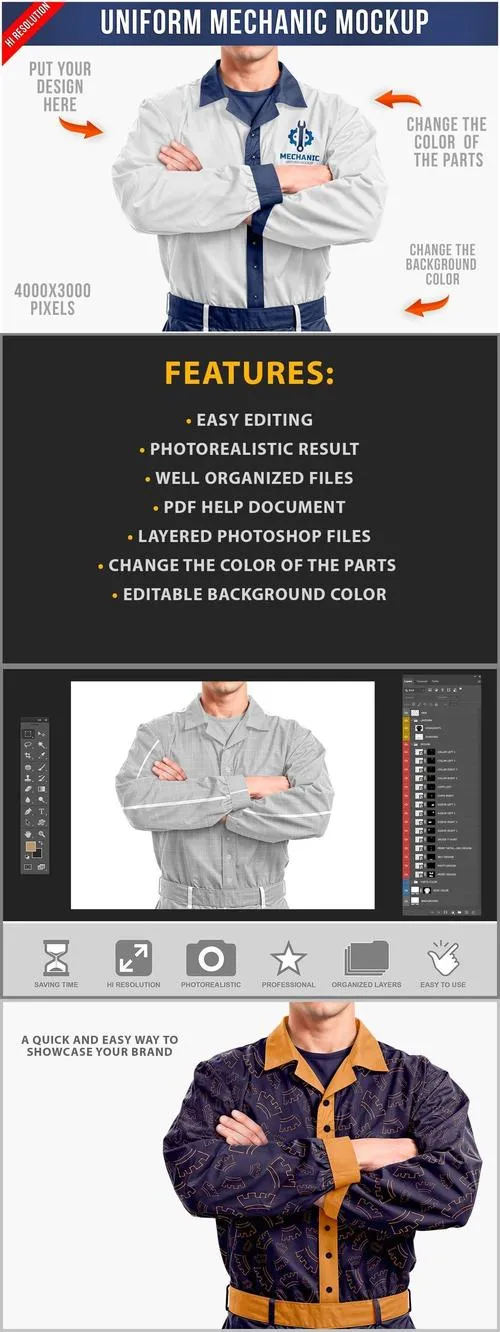 Uniform Mechanic Mockup