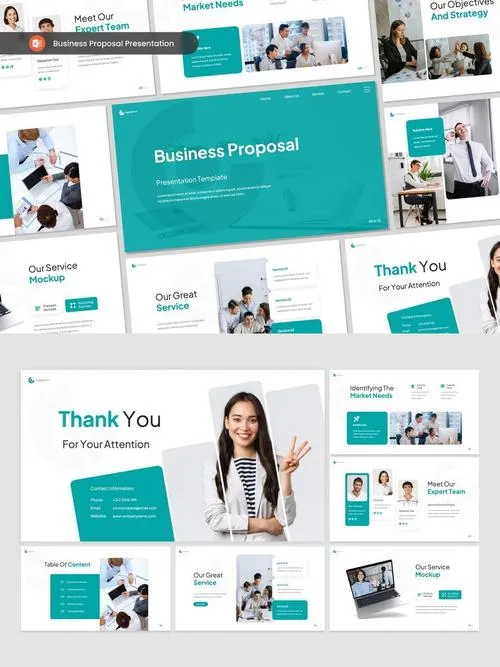 Business Proposal Presentation PowerPoint V4MQVH9