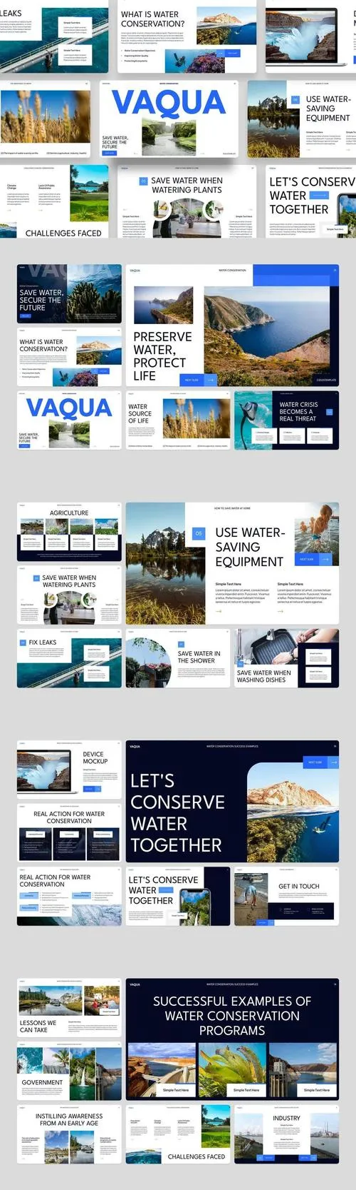 Water Conservation PowerPoint Template 8FHMCEQ