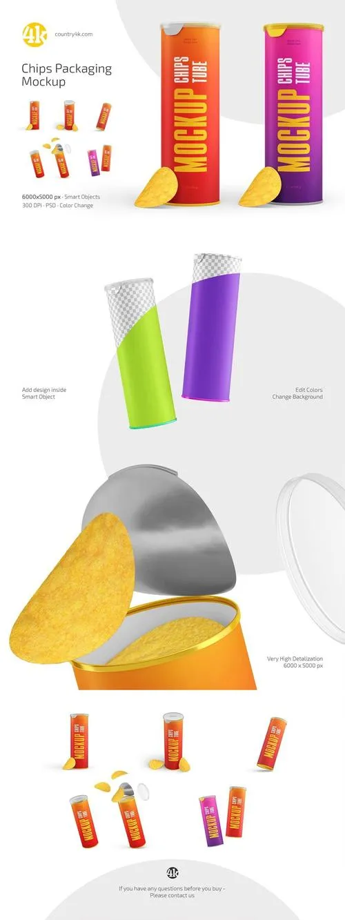 Chips Packaging Mockup Set HN2J4TJ