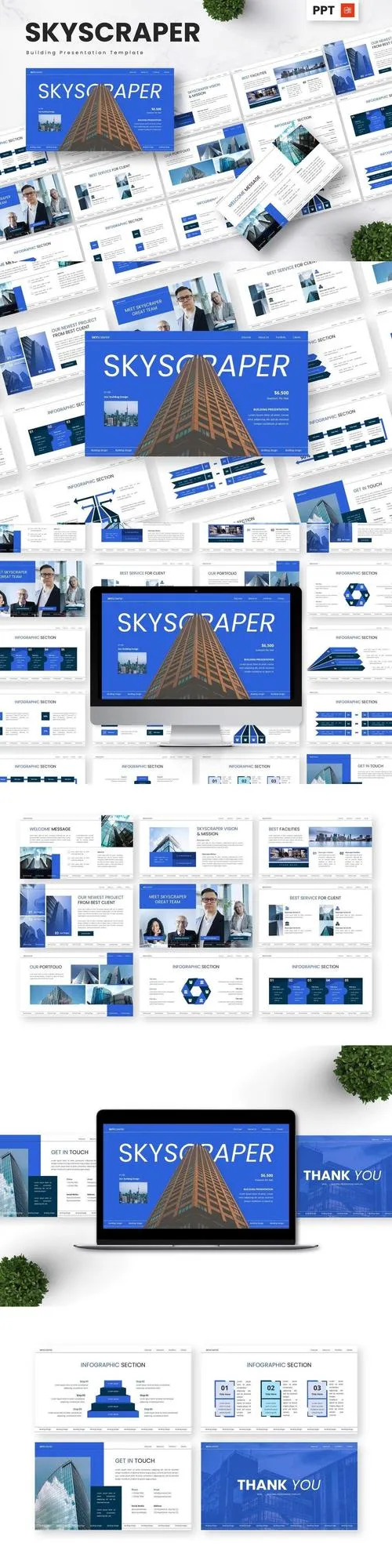 Skyscraper - Building Powerpoint Templates 33BF2DH