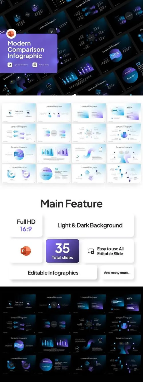 Comparison Infographic PowerPoint WFL3JJ7