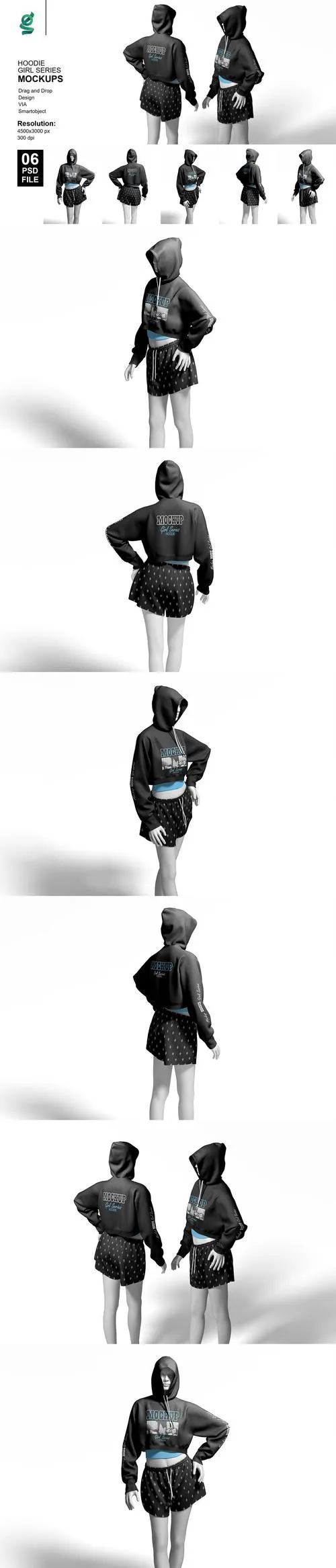 Mockup Hoodie Girl Series UV228B8