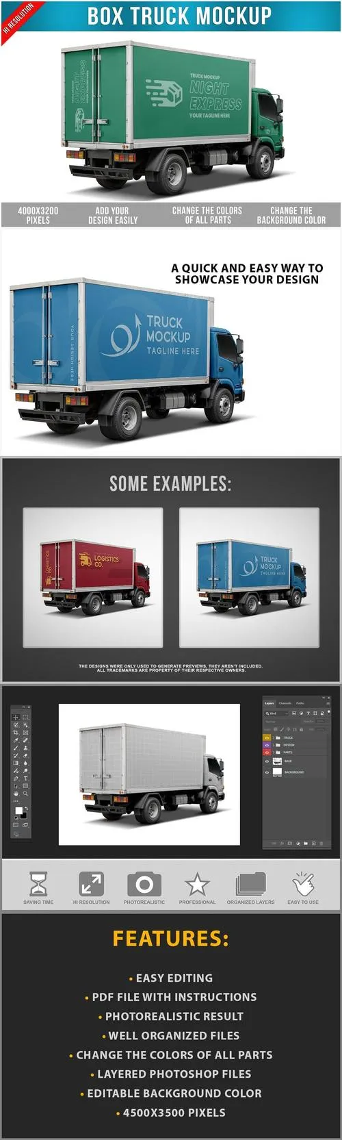 Box Truck Mockup 4WUA7CV