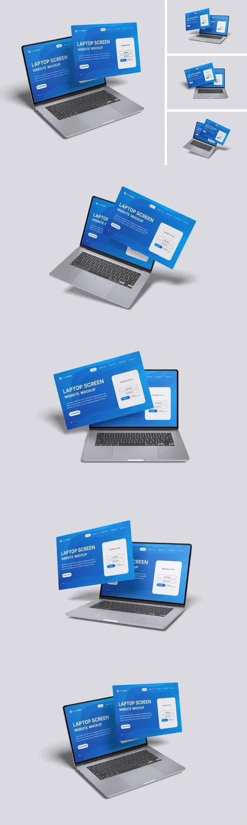 Laptop Screen Website Mockup FBJ9ADE