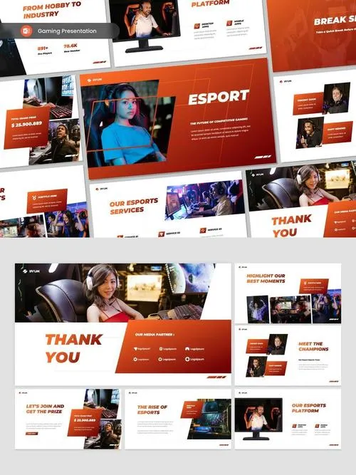 Gaming Presentation PowerPoint Template MRZGVYG