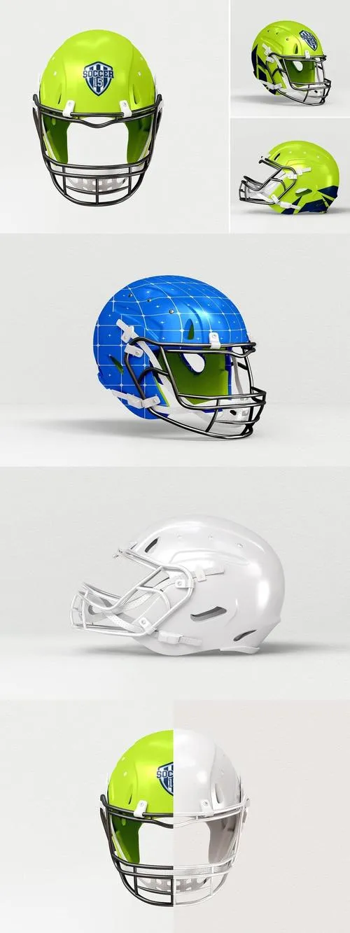 Rugby Helmet Mockup Set LA6DGPX