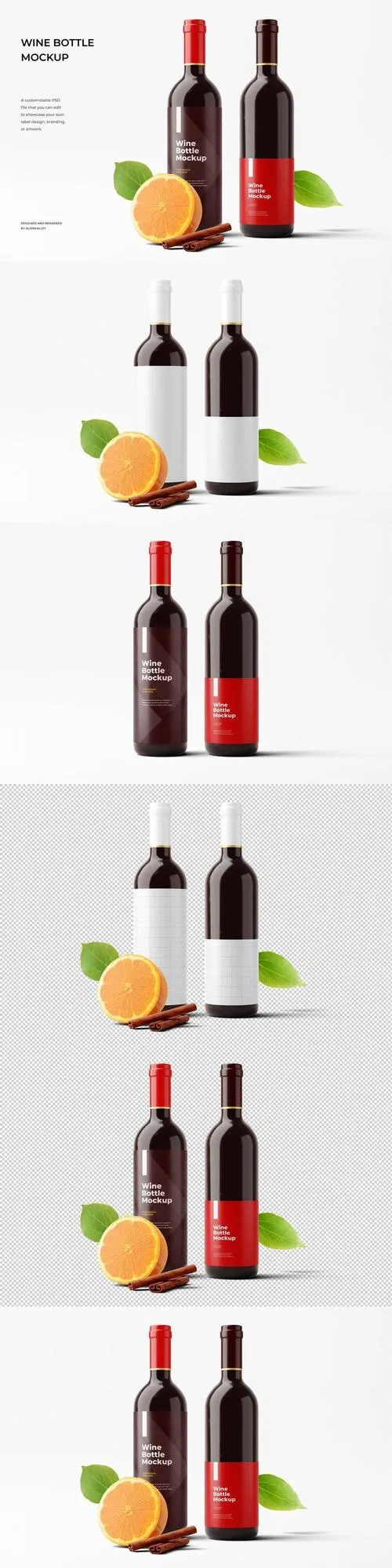 Wine Bottle Mockup U7KD5NW