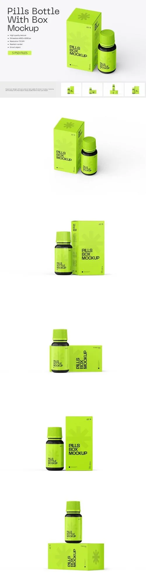 Supplement Bottle With Box PSD Mockup FDW9DZ7