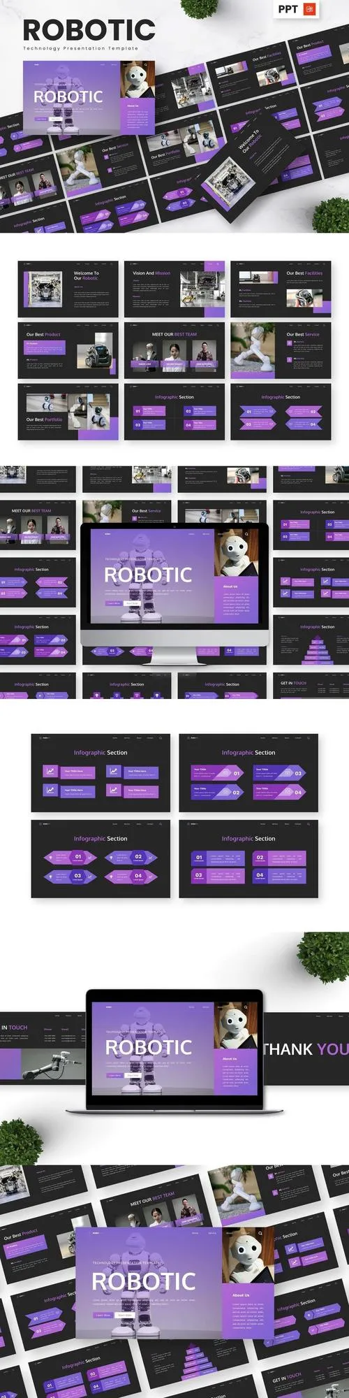 Robotic - Technology Powerpoint Templates WZ5SBE5