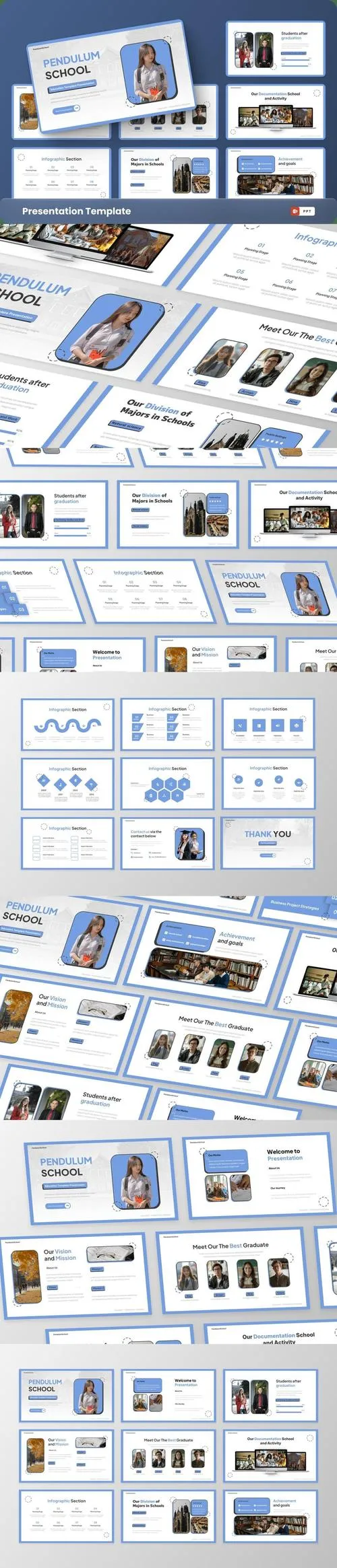 Pendulum School - Education PowerPoint Template 8Z4EGAK