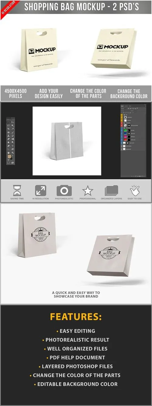 Shopping Bag Mockup NA735GD